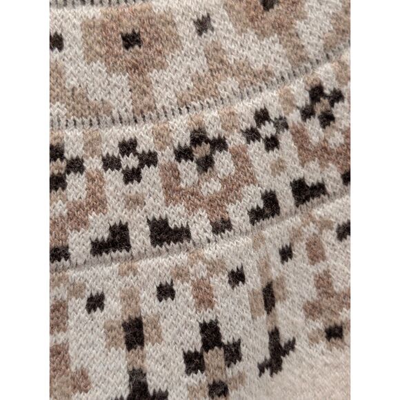 d&co. Heritage Fair Isle Sweater Neutral Nordic Print Size Small - Denim & Co. - Picture 8 of 8